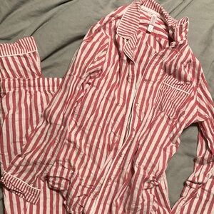 Gilligan & O'Malley Red and White Striped Pajama Set